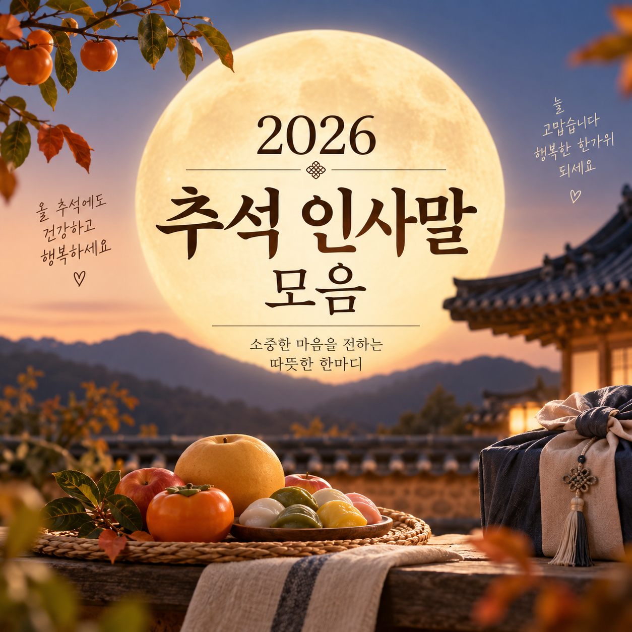 2026 추석 인사말 모음|부모님·직장상사·거래처·선생님·친구 카톡 문구 총정리