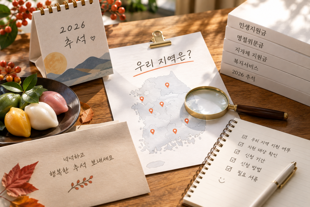2026 추석 민생지원금 지역별 지원정보 확인