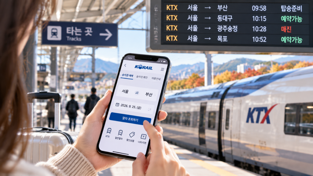 2026 추석 KTX 잔여석 취소표 코레일 예매 조회방법