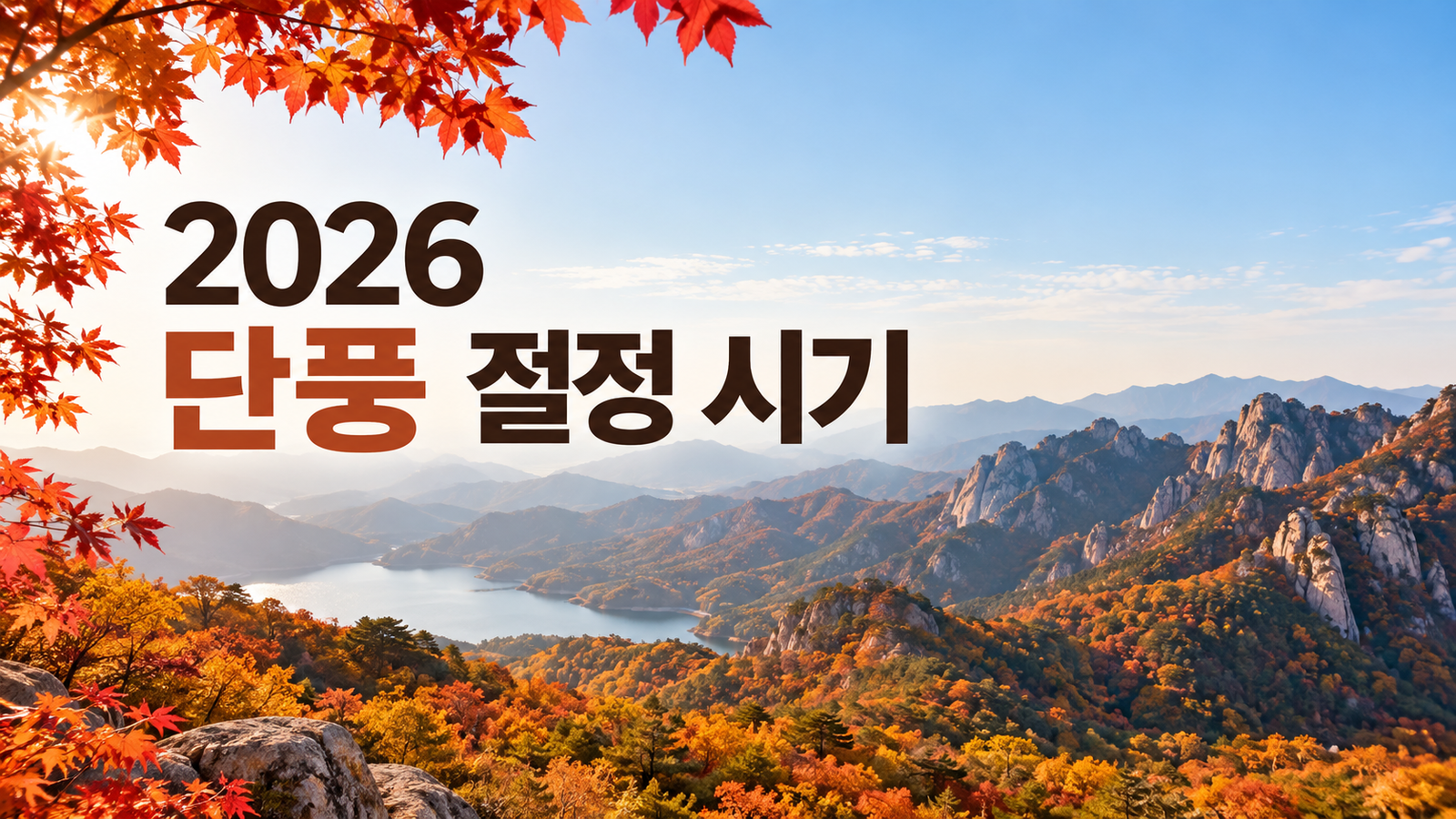 2026 단풍 절정 시기 총정리|전국 단풍 예상시기·설악산·내장산 언제?