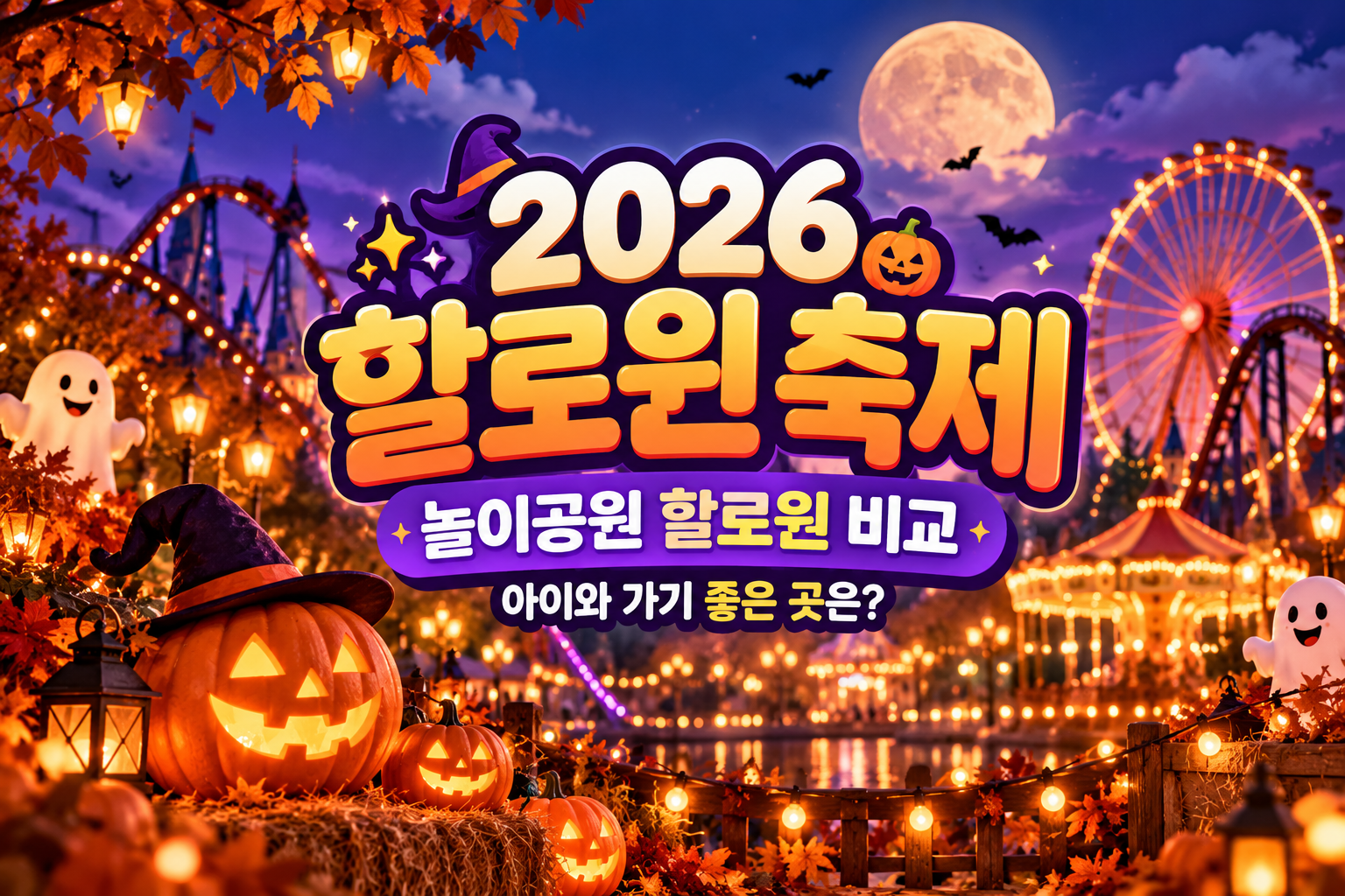 2026 할로윈 축제 행사, 놀이공원 할로윈 비교! 아이와 가기 좋은 곳은?