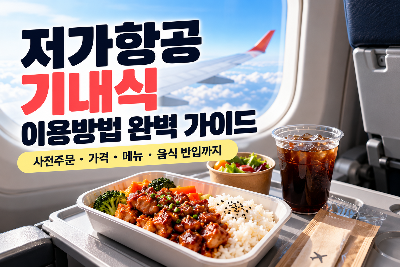 저가항공 기내식 이용방법, 사전주문·가격·음식 반입까지