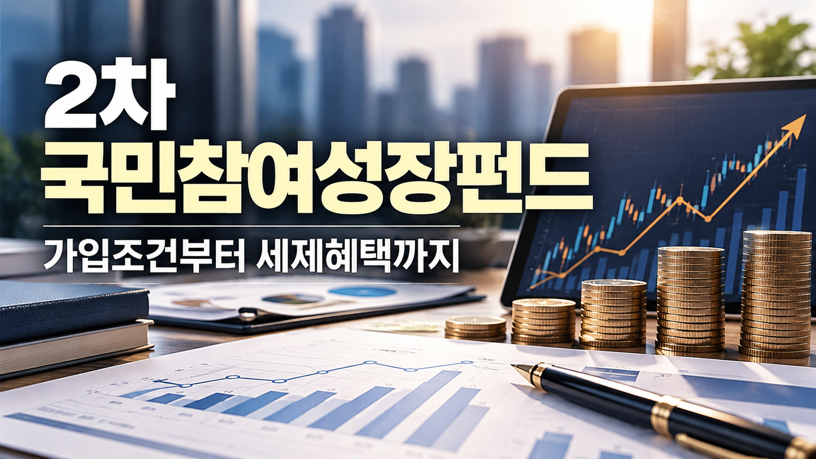 2차 국민참여성장펀드 가입조건과 세제혜택을 소개하는 금융 투자