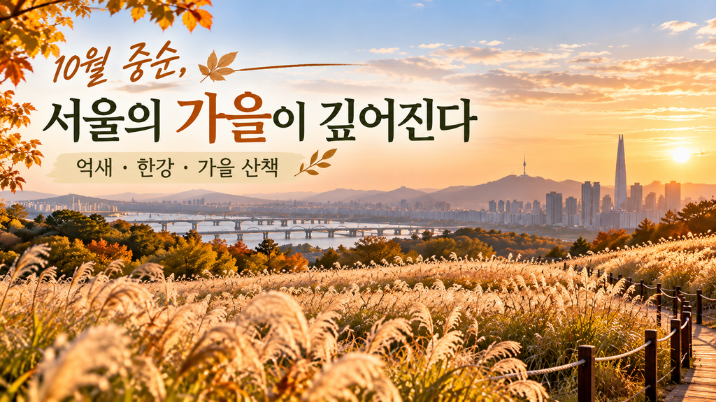 서울 10월 가을 축제 억새 한강 가을 산책 풍경
