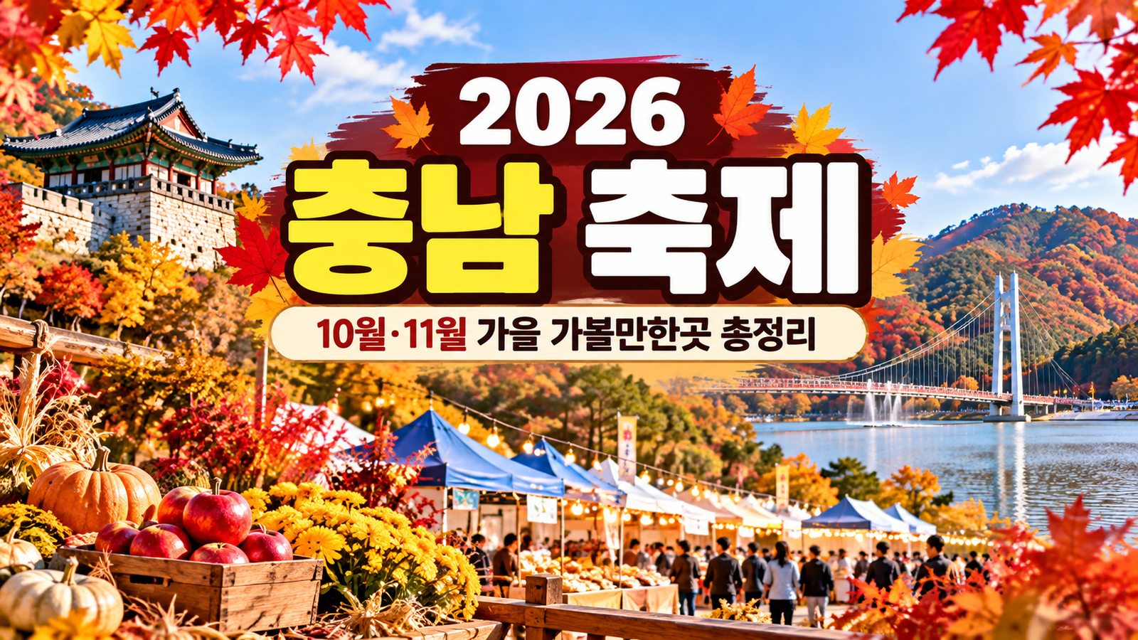 2026 충남 축제 10월·11월 일정 총정리｜천안·예산·홍성 가을 여행 가이드
