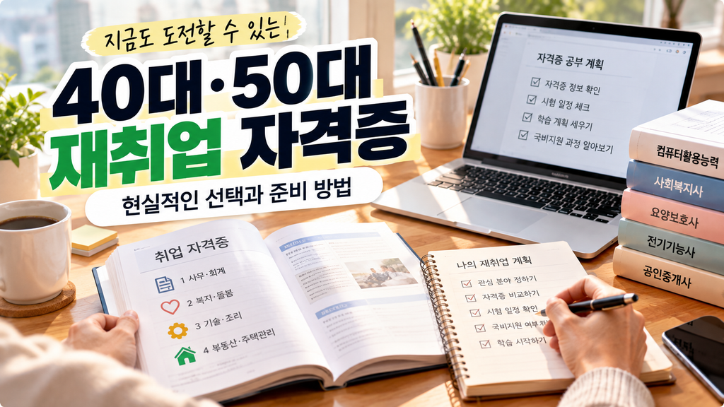40대 50대 재취업 자격증 선택과 준비 방법