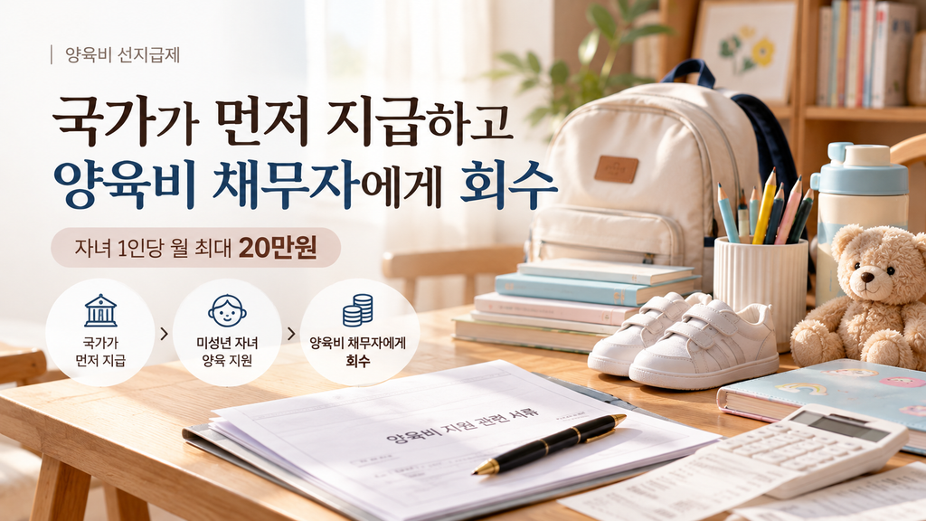 양육비 선지급제 국가 선지급 후 양육비 채무자 회수 구조