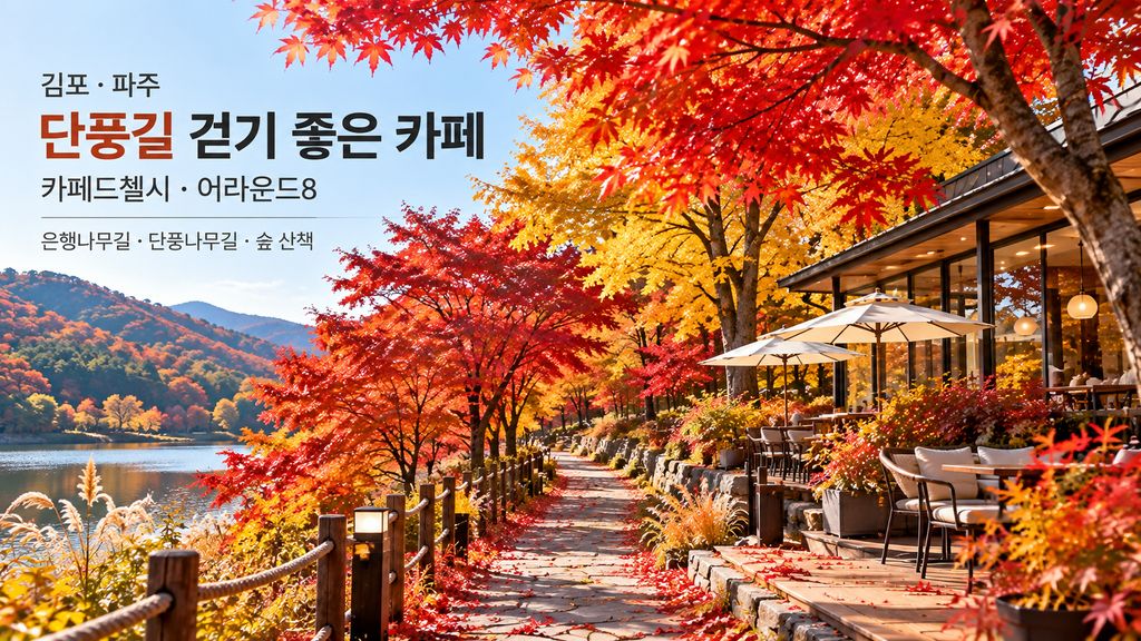 김포 파주 단풍카페 카페드첼시 어라운드8 단풍길 가을카페