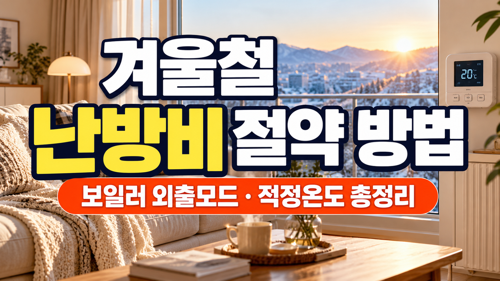 겨울철 난방비 절약 방법, 보일러 외출모드와 적정온도 총정리