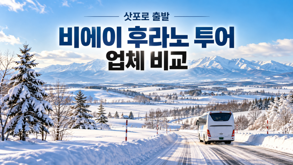 삿포로 비에이 후라노 투어 업체 비교 겨울 비에이 여행