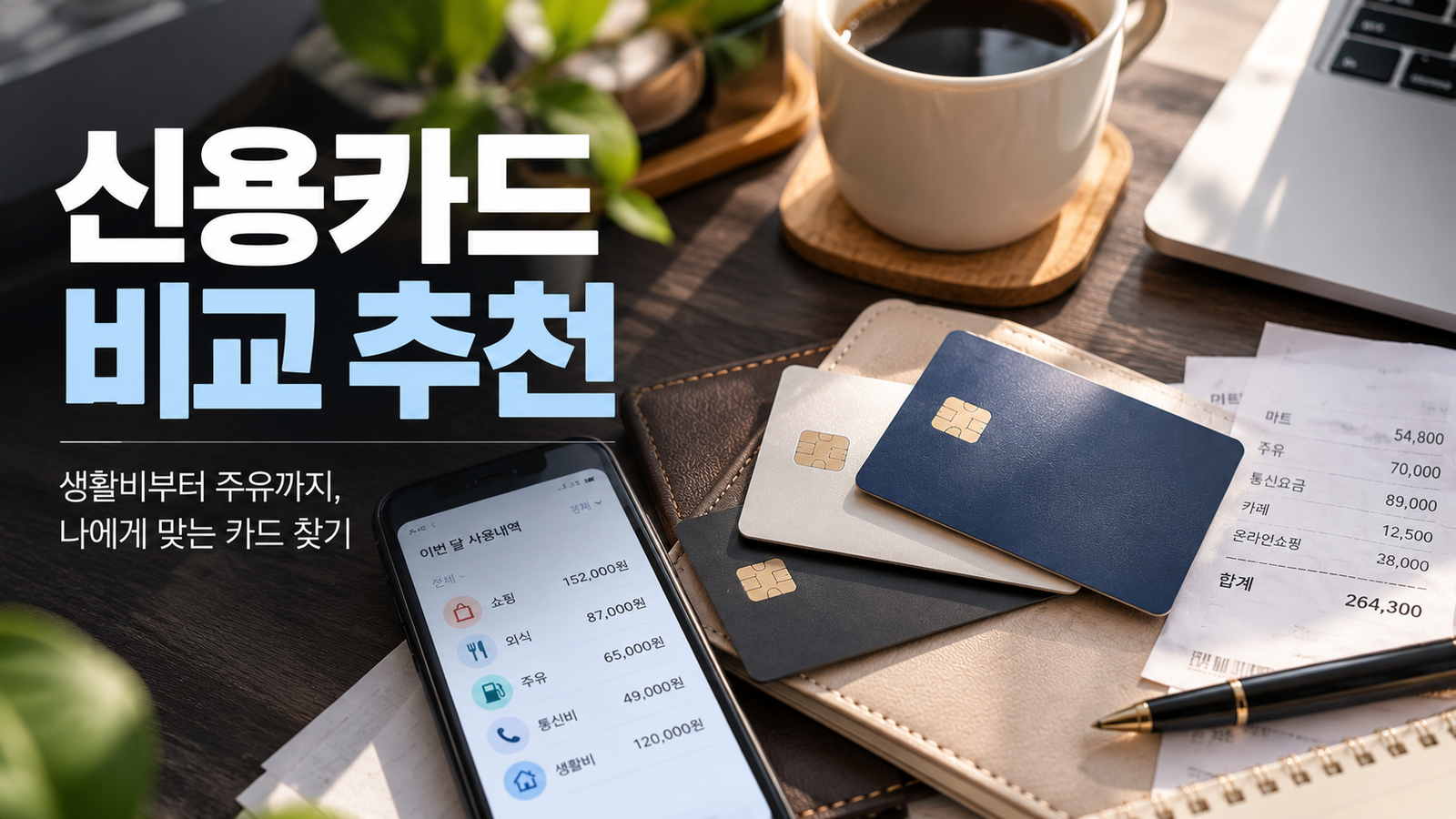2026 신용카드 비교 추천 생활비 쇼핑 주유 무실적 카드 총정리