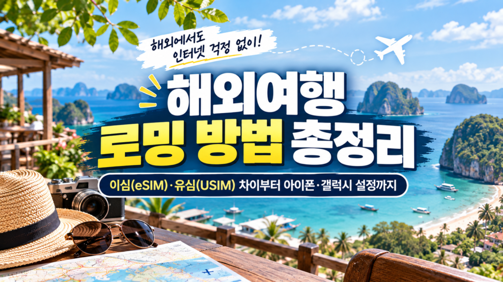 해외여행 로밍 방법 총정리 이심 유심 차이 및 아이폰 갤럭시 설정 가이드
